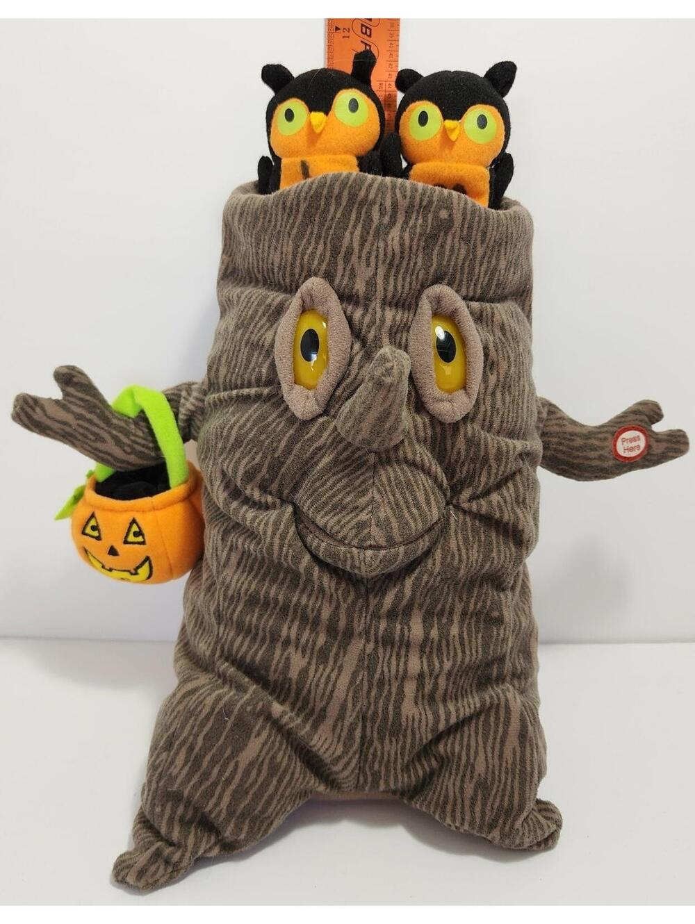 Hallmark Halloween Spooky Musical Lighted Tree Owl Animated Adams Family READ